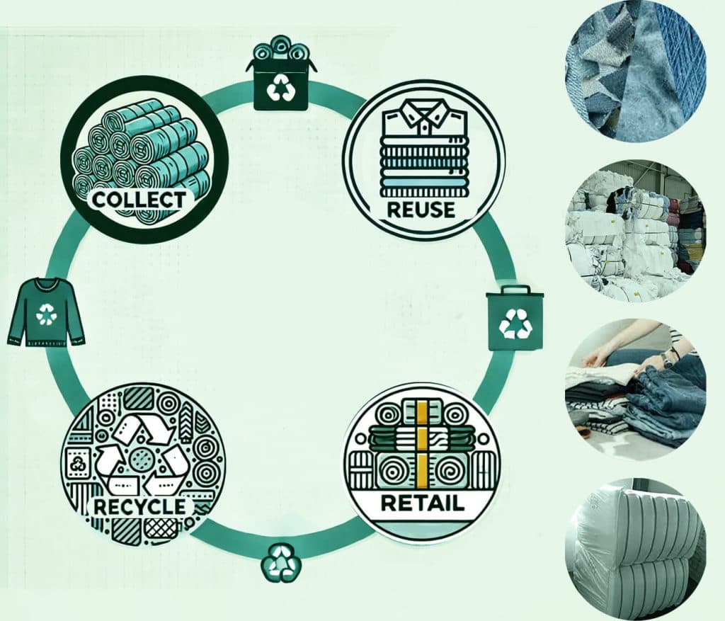Roseco circular textile flow